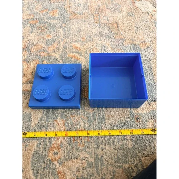 LEGO Large Storage Brick 4 Peg Blue - Picture 3 of 4